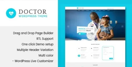 Doctor Medical Health WordPress Theme 1.3.2 GPL Theme