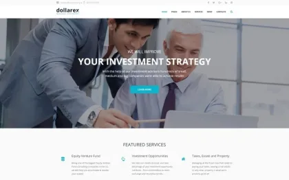 Dollarex Investment Company Finance WordPress Theme 1.0.0 GPL Theme