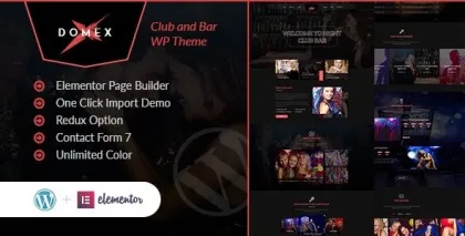 Domex Night Club WordPress Theme 1.0.0 GPL Theme