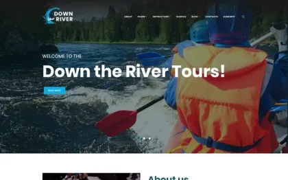 Down River Rafting Kayaking WordPress Theme 1.0.0 GPL Theme