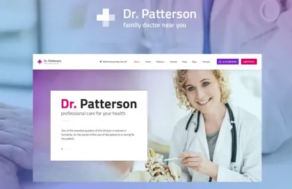 Dr.Patterson Medical WordPress theme 1.2.6 GPL Theme