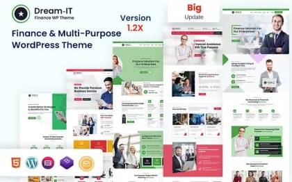 DreamIT Business Finance Multi-Purpose WordPress Theme 1.1.1 GPL Theme