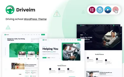 Driveim An Exclusive Driving Training WordPress Theme for Driving Schools! 1.0.0 GPL Theme