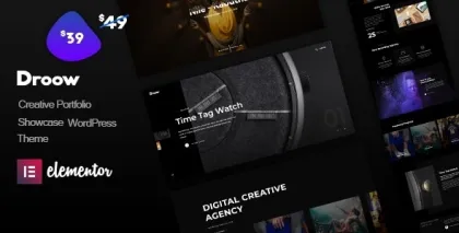 Droow – Ajax Portfolio WordPress Theme 1.3.0 GPL Theme