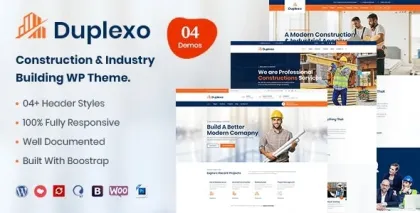 Duplexo – Construction Renovation WordPress Theme 5.1 GPL Theme