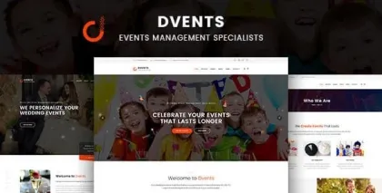 Dvents Events Management Companies and Agencies WordPress Theme 1.2.6 GPL Theme