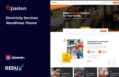 Easton Electricity Services WordPress Theme 1.0.0 GPL Theme