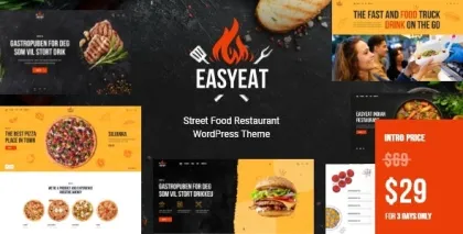 EasyEat Street Food Restaurant WordPress Theme 1.3 GPL Theme