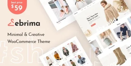 Ebrima Minimal Creative WooCommerce WP Theme 1.1.10 GPL Theme