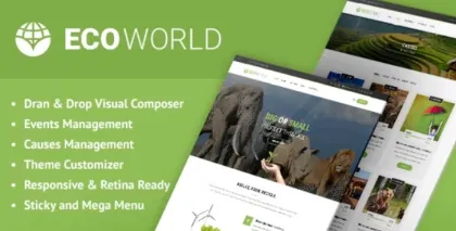 Eco World Nature and Environmental WordPress Theme 1.15 GPL Theme
