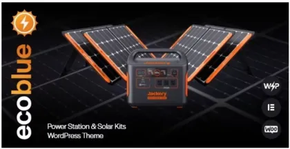 EcoBlue Power Station Solar Kits WordPress Theme 1.2 GPL Theme