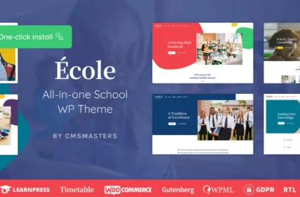 Ecole Education School WordPress Theme 1.0.8 GPL Theme