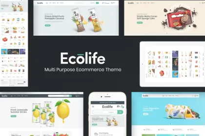 Ecolife Organic WooCommerce WordPress Theme 1.0.5 GPL Theme
