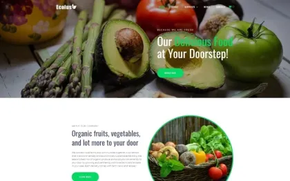 Ecolus Organic Food Delivery ECommerce Modern WordPress Elementor Theme WordPress Theme 1.2.3 GPL Theme