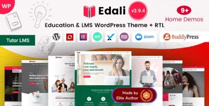 Edali Education LMS Online Courses WordPress Theme 4.3 GPL Theme
