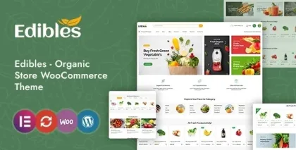 Edibles Organic Food Store Elementor WooCommerce Theme 1.0.0 GPL Theme