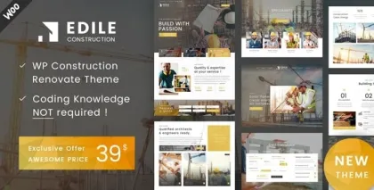 Edile Construction WordPress 1.9 GPL Theme