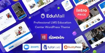 EduMall Professional LMS Education Center WordPress Theme 3.9.7 GPL Theme