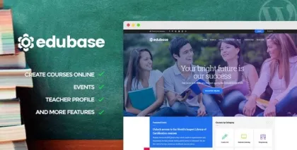 Edubase Course, Learning, Event WordPress Theme 1.4.4 GPL Theme