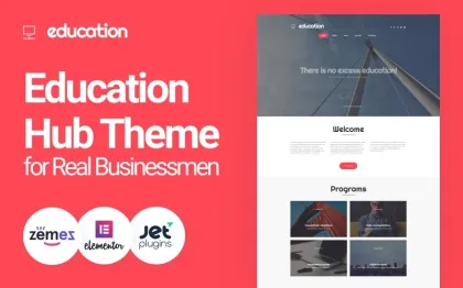 Education Education Hub Theme for Real Businessmen WordPress Theme 1.0.1 GPL Theme