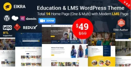 Eikra Education WordPress Theme 4.4.16 GPL Theme