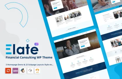 Elate | Financial Consulting WordPress Theme 1.4.3 GPL Theme