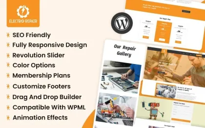 Electro Repair Electronics And Computer Repair Service WordPress Theme 1.0.0 GPL Theme