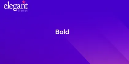 Elegant Themes Bold 6.5.13 GPL Theme