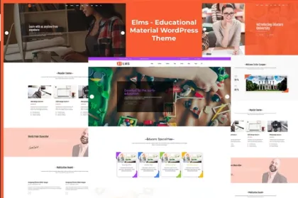 Elms Educational Material WordPress Theme 1.0.0 GPL Theme
