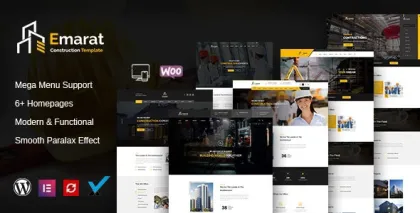Emarat Construction WordPress Theme 1.6.7 GPL Theme