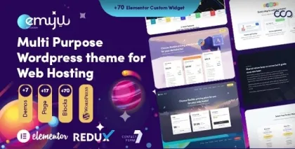 Emyui Multipurpose Web Hosting WordPress Theme 2.5 GPL Theme