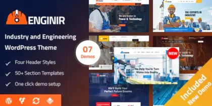 Enginir Industrial Engineering Multipurpose WordPress Theme 3.5 GPL Theme