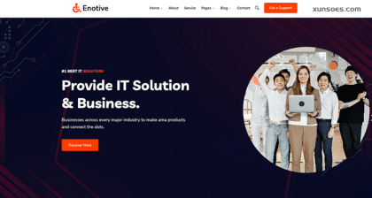 Enotive IT Solutions and Business WordPress Theme 1.0.1 GPL Theme