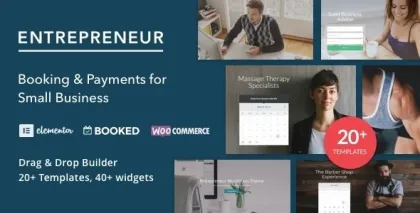 Entrepreneur Booking for Small Businesses WordPress Theme 3.1.0 GPL Theme