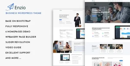 Enzio Responsive Business WordPress Theme 1.0.2 GPL Theme