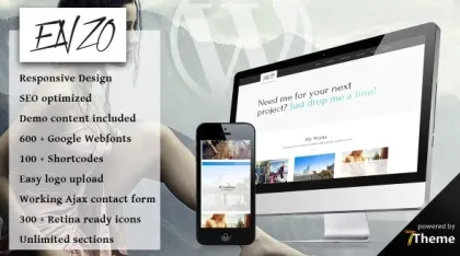 Enzo – Business and Portfolio WordPress Theme 1.1 GPL Theme