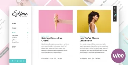 Eskimo Minimal Personal WordPress Blog Shop Theme 1.8.3 GPL Theme