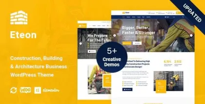Eteon Construction And Building WordPress Theme 1.0.6 GPL Theme