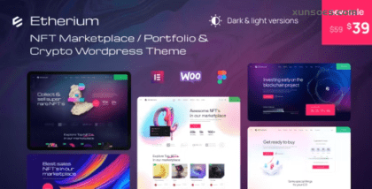Etherium | NFT Marketplace Crypto WordPress Theme 1.0.3 GPL Theme