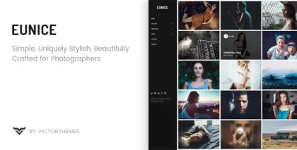 Eunice Photography Portfolio WordPress Theme 1.8.1 GPL Theme