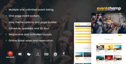 Event Champ – Multiple Events Conference Theme 2.1.6 GPL Theme