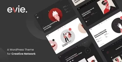 Evie Creative Network Portfolio WordPress Theme 1.1.5.2 GPL Theme
