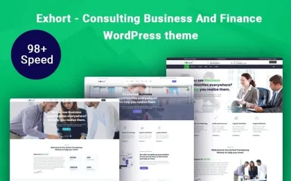Exhort Consulting Business And Finance WordPress Theme 1.0.0 GPL Theme