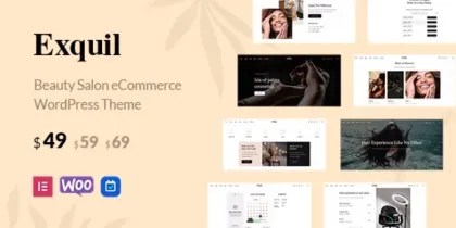 Exquil – Beauty Salon eCommerce Theme 1.4.1 GPL Theme