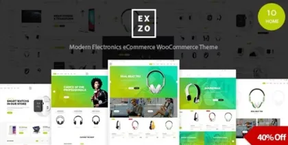 Exzo  – Electronics eCommerce WordPress Woocommerce Theme 1.2.4 GPL Theme