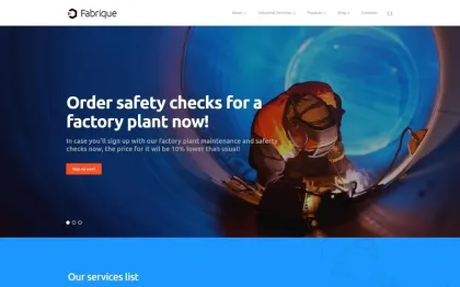Fabrique Industrial Engineering WordPress Theme 1.0.0 GPL Theme