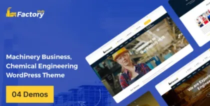 Factory HUB  – Industrial Business WordPress Theme 1.4.0 GPL Theme