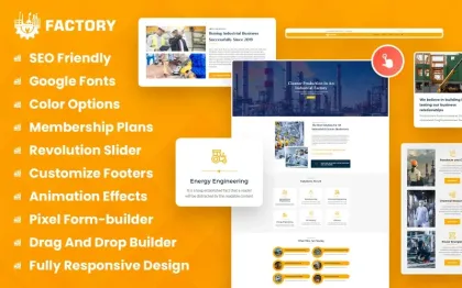 Factory Industrial Business WordPress Theme 1.0.0 GPL Theme