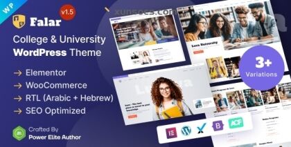 Falar College University Elementor WordPress Theme 1.5 GPL Theme