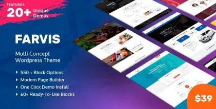 Farvis Multipurpose WordPress Theme 1.3.4 GPL Theme